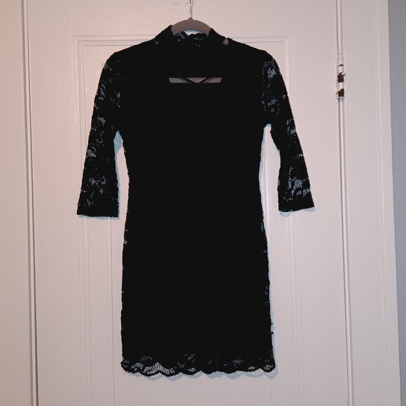 Ambiance Dresses & Skirts - Short Black Lace Dress
